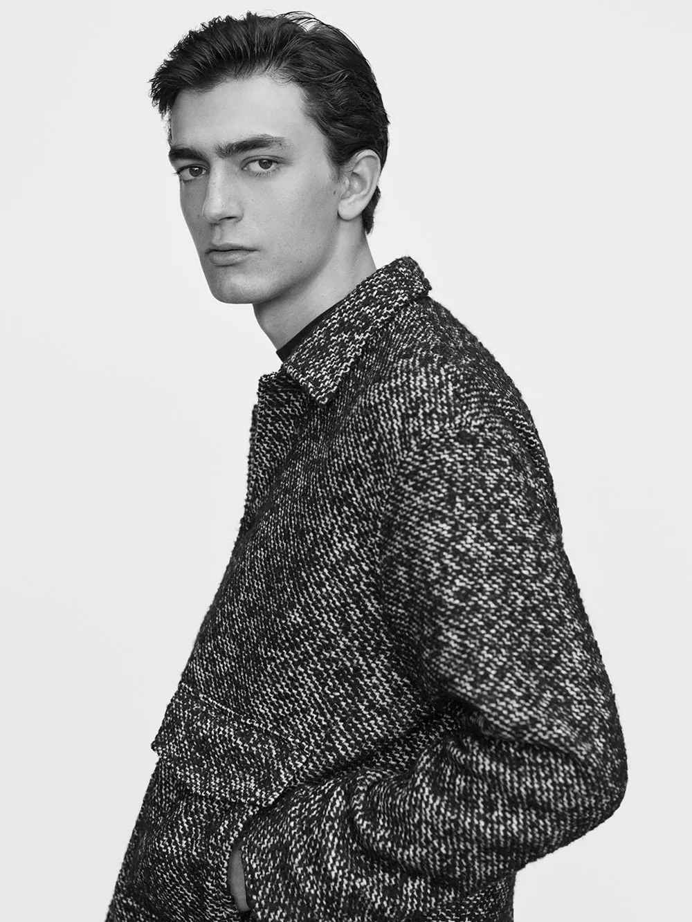 Tweed Trucker Jacket -- Grey sold by Frame Denim product image thumbnail 3