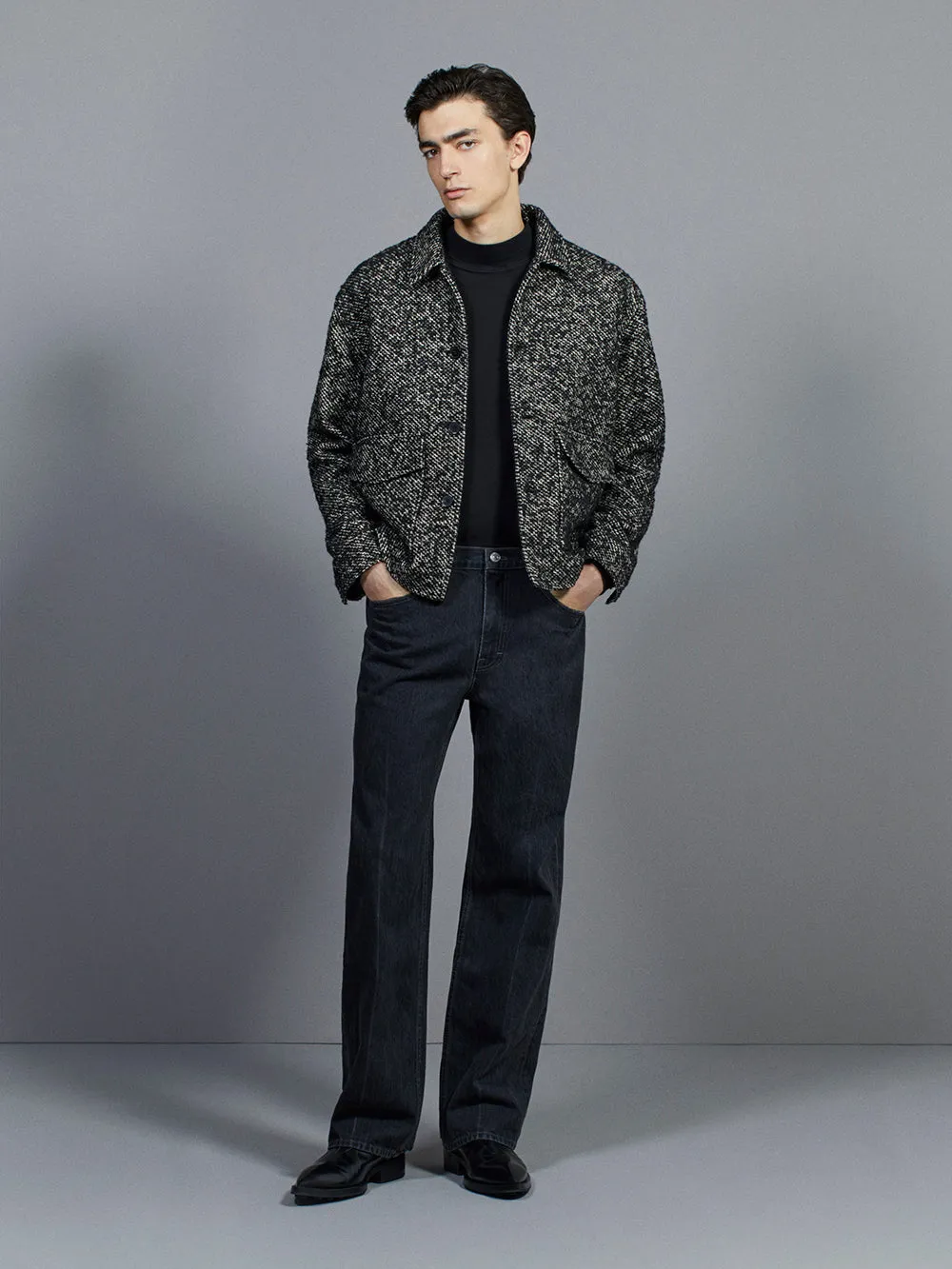 Tweed Trucker Jacket -- Grey sold by Frame Denim product image thumbnail 2