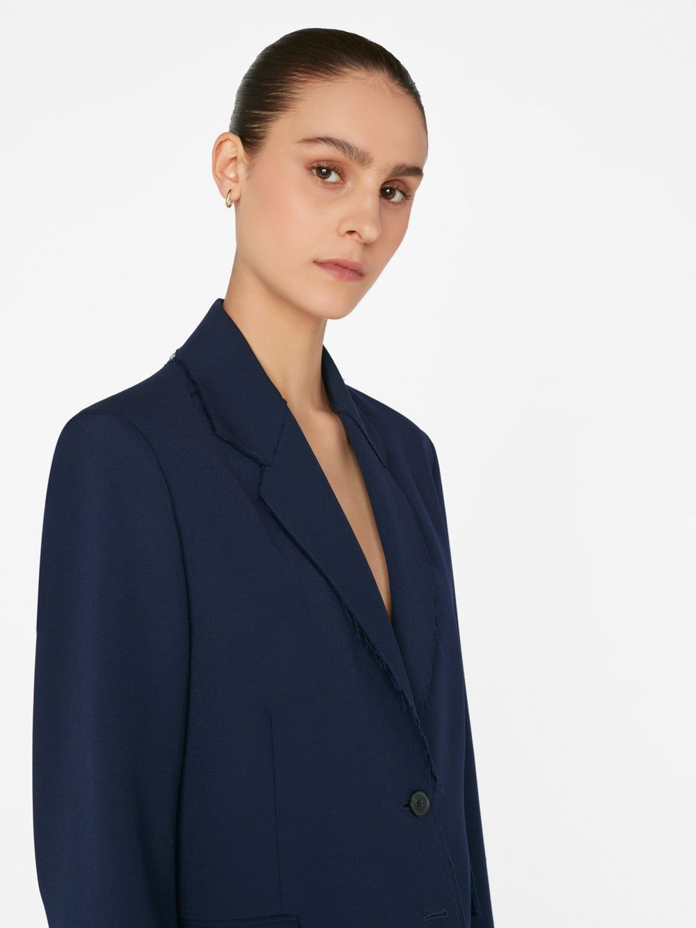 Oversized Raw Edge Blazer -- Navy sold by Frame Denim product image thumbnail 6
