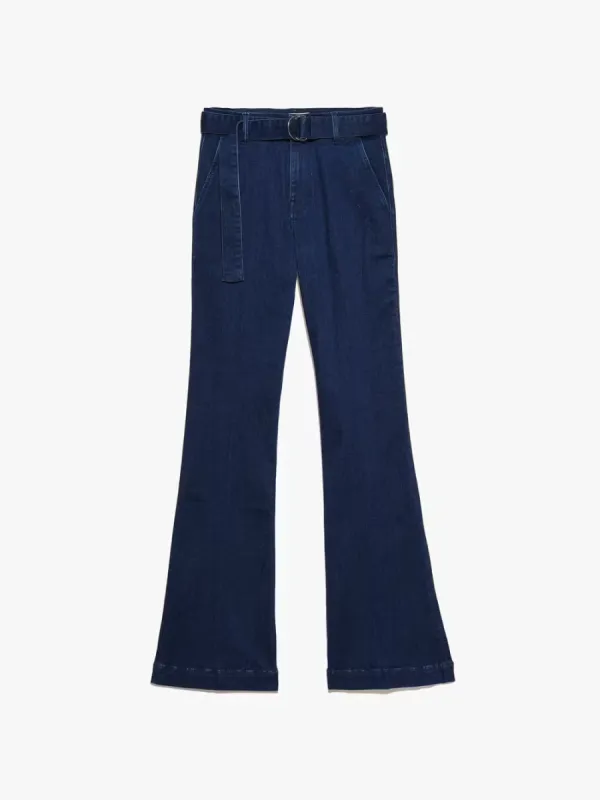Le High Flare Belted Trouser -- Kettering Clean sold by Frame Denim