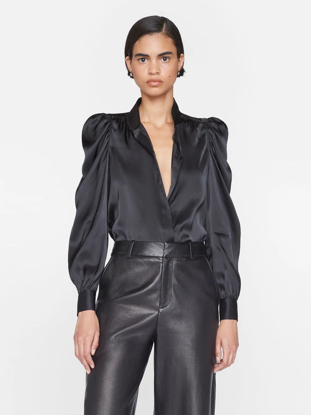 Gillian Long Sleeve Top -- Noir sold by Frame Denim product image thumbnail 3