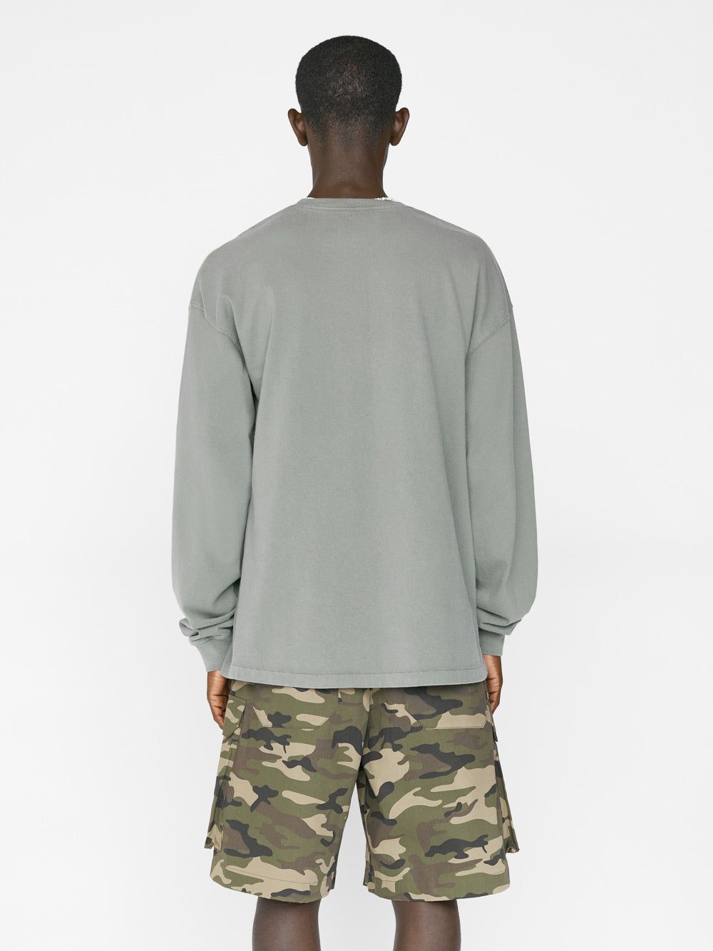 Faded Washed Long Sleeve Tee -- Old Green sold by Frame Denim product image thumbnail 7