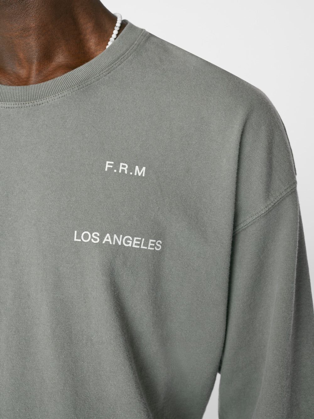 Faded Washed Long Sleeve Tee -- Old Green sold by Frame Denim product image thumbnail 8