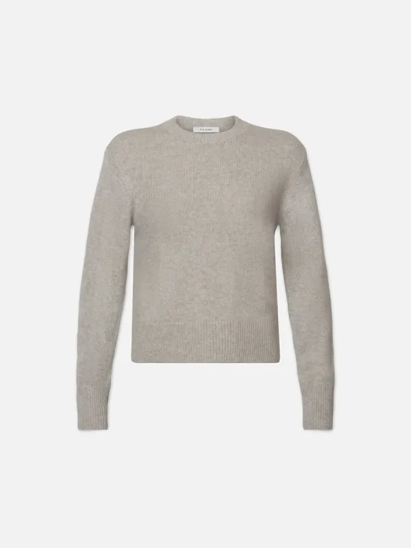 Cashmere Clean Crew -- Light Heather Grey sold by Frame Denim