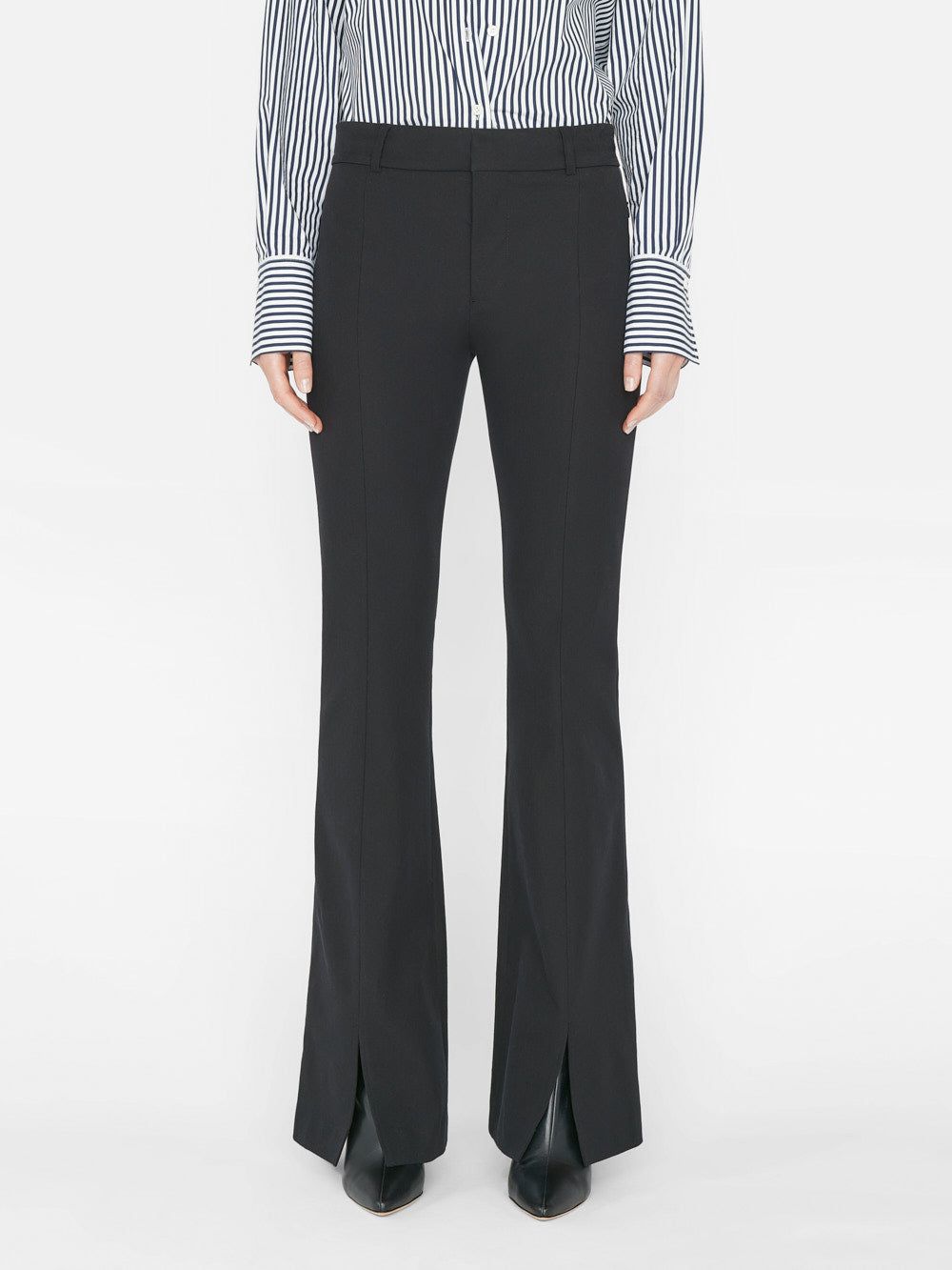 Le High Flare Split Trouser -- Noir sold by Frame Denim product image thumbnail 3