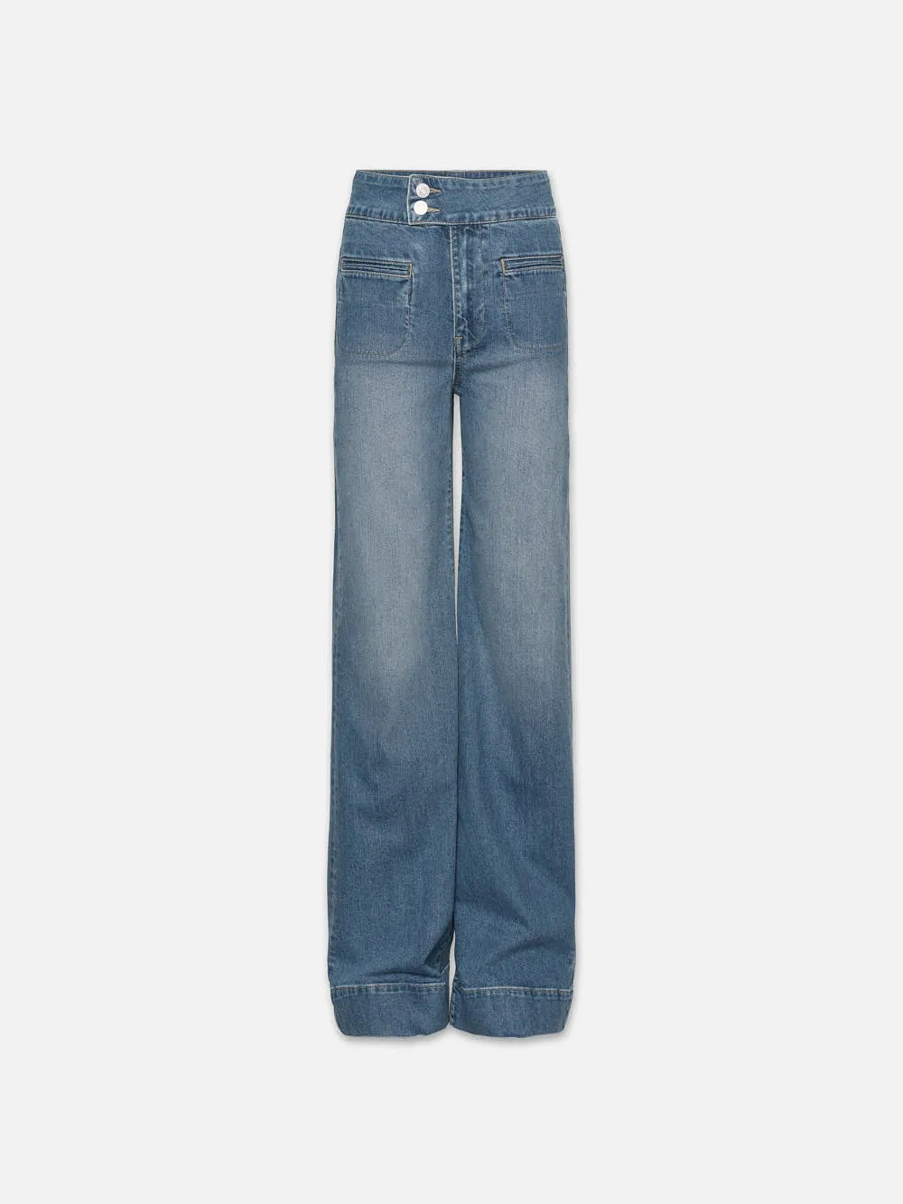 Le Hardy Wide Leg -- Deepwater sold by Frame Denim