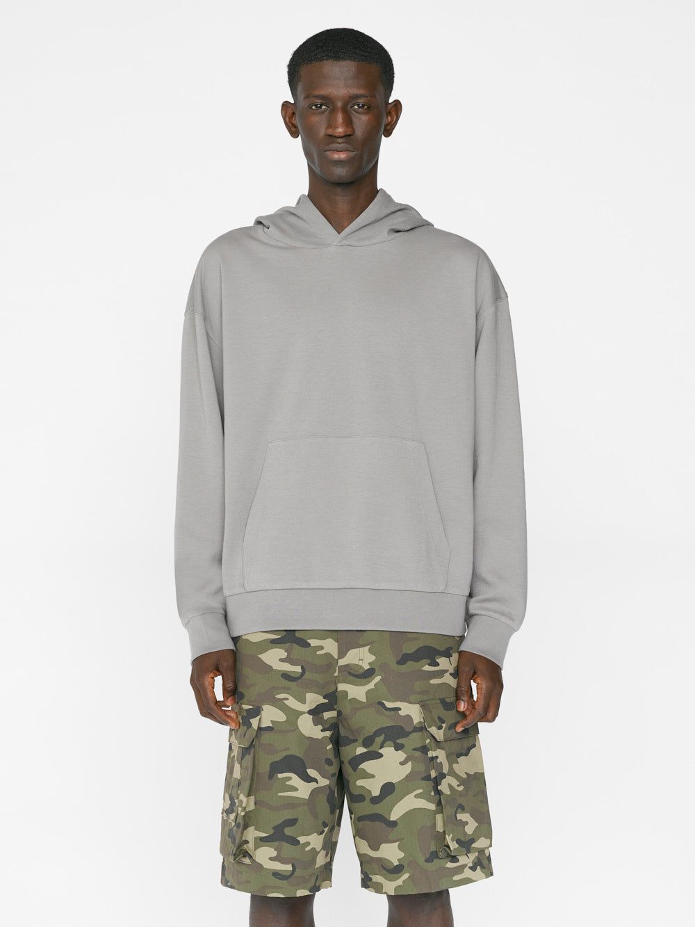 Duo Fold Hoodie -- Stone Grey sold by Frame Denim product image thumbnail 3