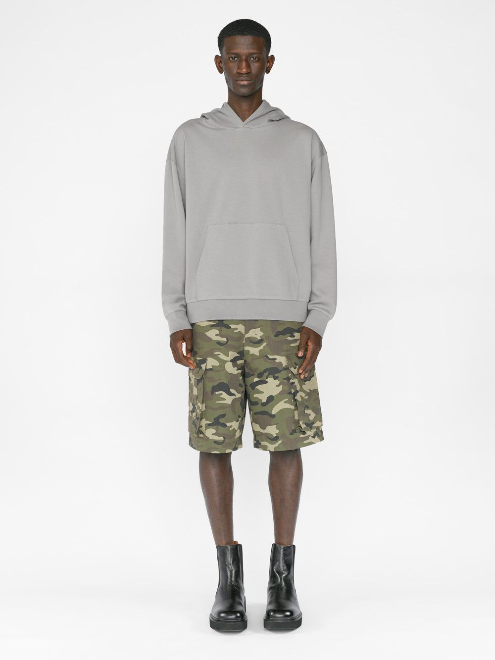 Duo Fold Hoodie -- Stone Grey sold by Frame Denim product image thumbnail 2