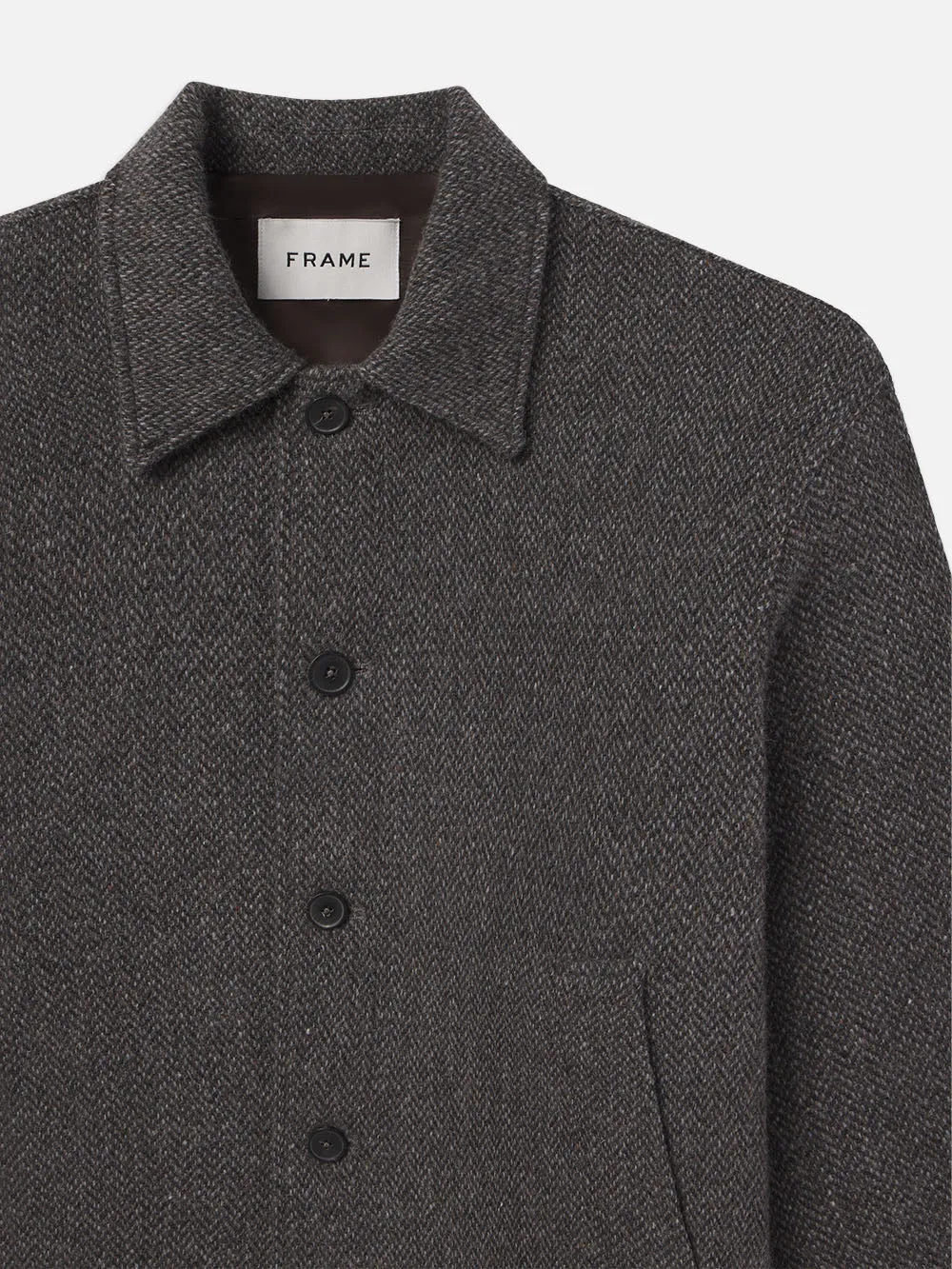 Tweed Shirt Jacket -- Heather Brown sold by Frame Denim product image thumbnail 2
