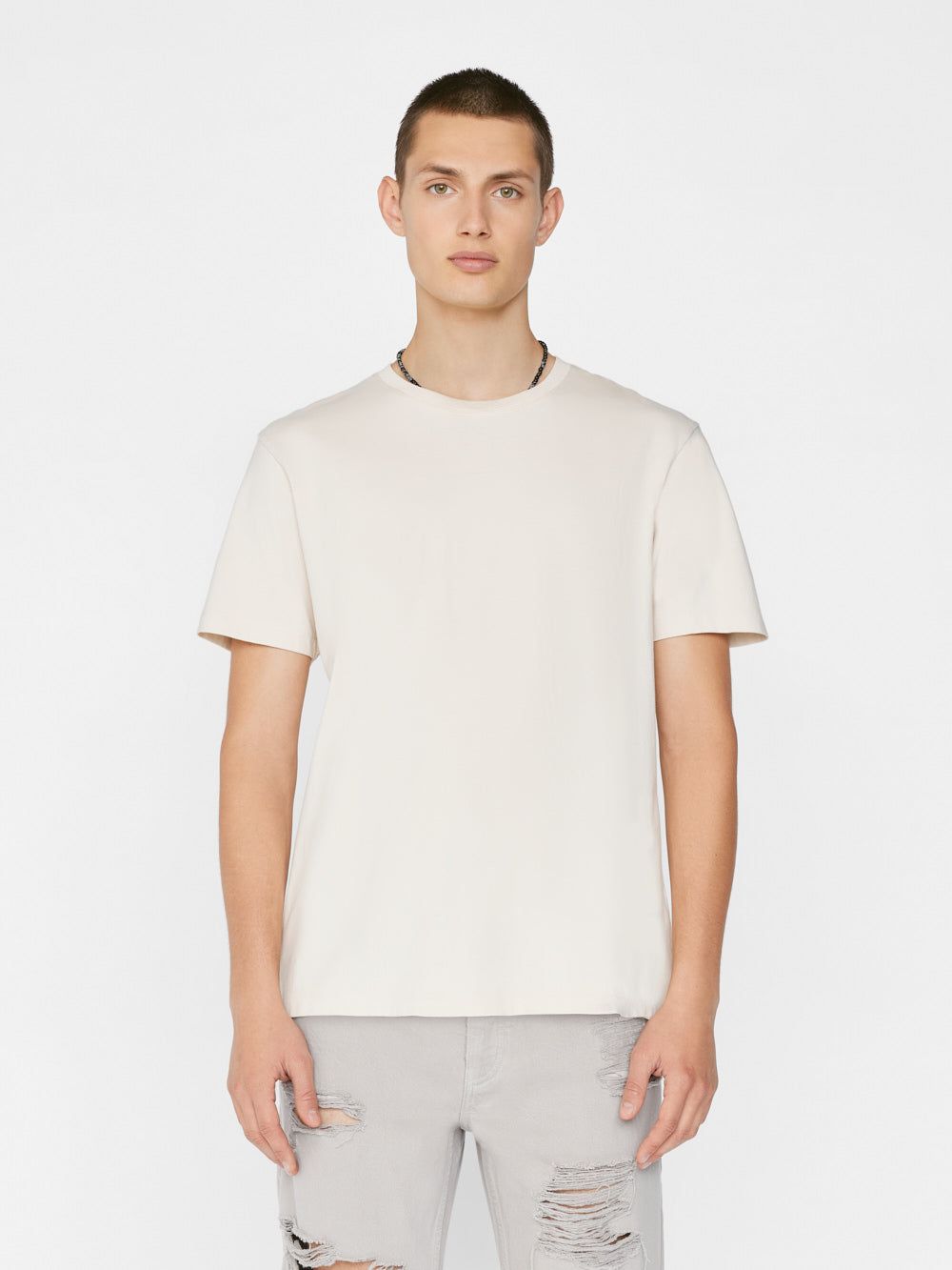 FRAME Logo Tee -- White Beige sold by Frame Denim product image thumbnail 3