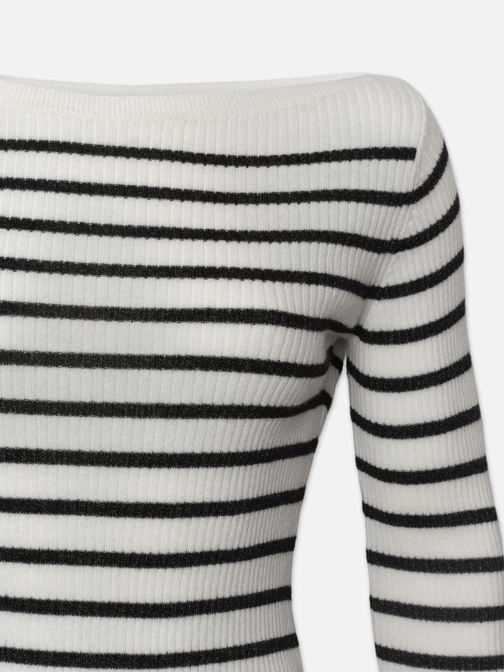 Ribbed Boatneck Sweater -- Black Multi sold by Frame Denim product image thumbnail 2