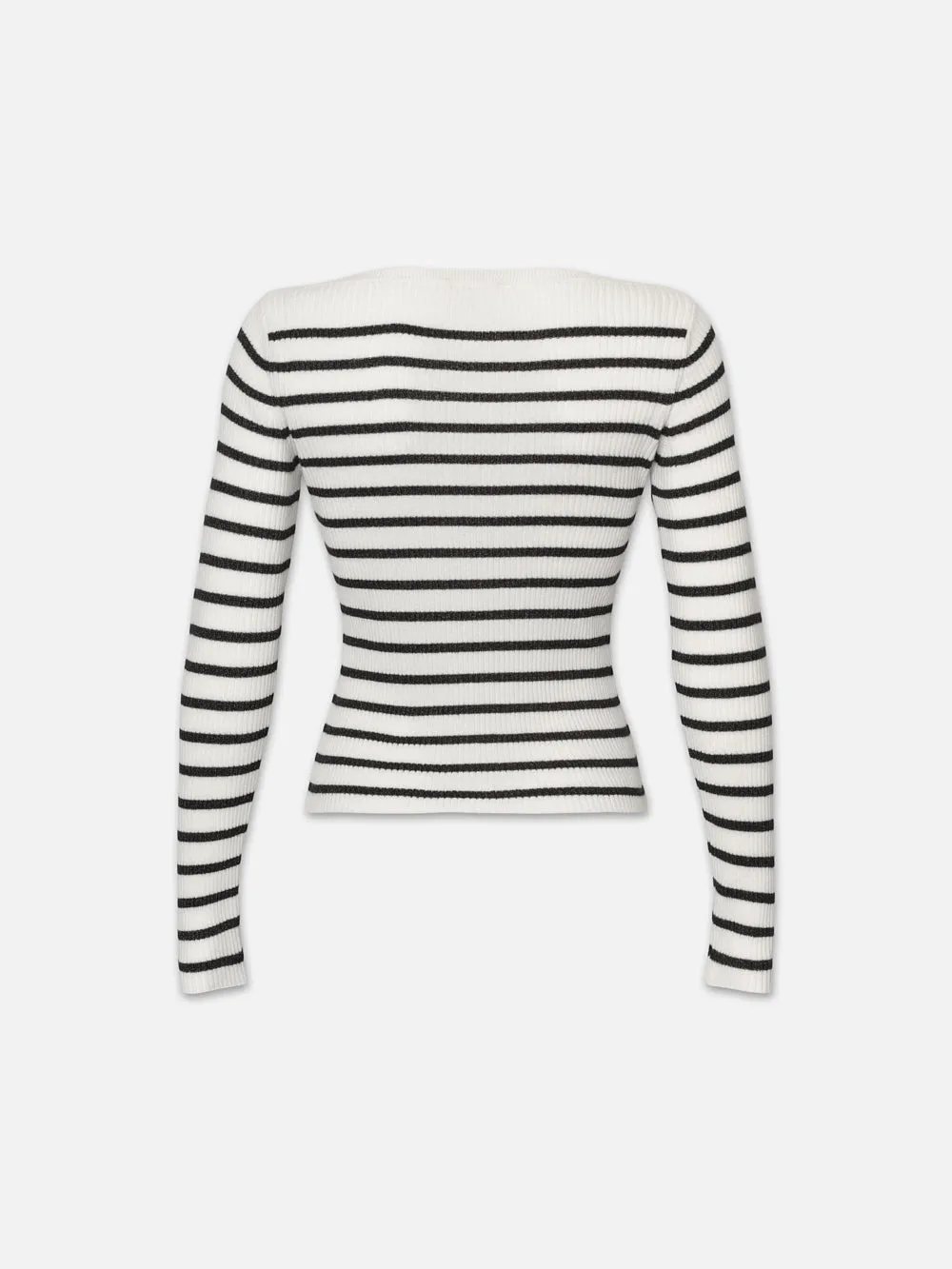 Ribbed Boatneck Sweater -- Black Multi sold by Frame Denim product image thumbnail 3