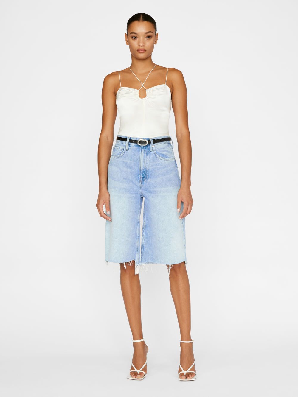 Delicate Tie Keyhole Tank -- Off White sold by Frame Denim product image thumbnail 2