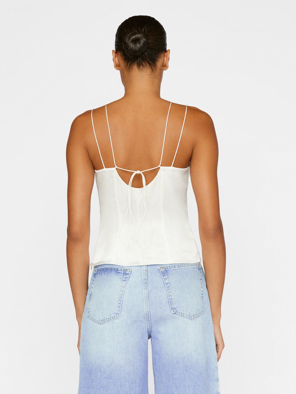 Delicate Tie Keyhole Tank -- Off White sold by Frame Denim product image thumbnail 8