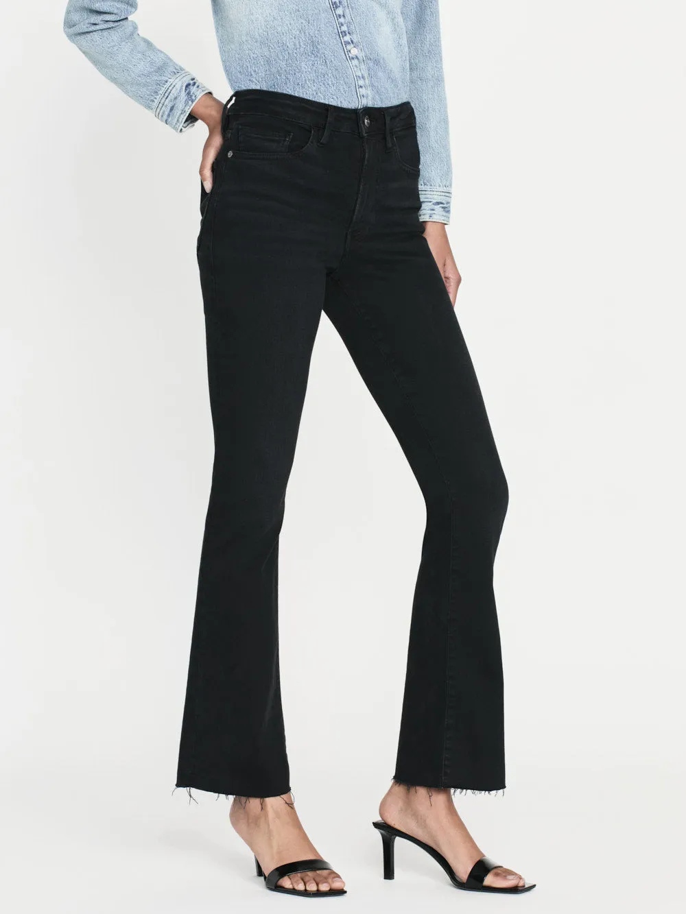 Le Crop Mini Boot Raw Fray -- Blackthorn sold by Frame Denim product image thumbnail 4