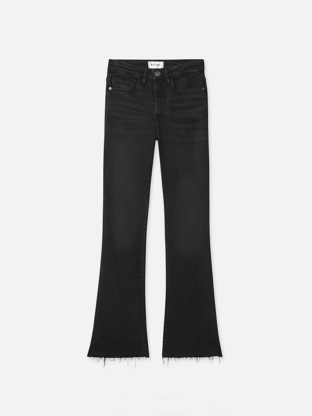 Le Crop Mini Boot Raw Fray -- Blackthorn sold by Frame Denim
