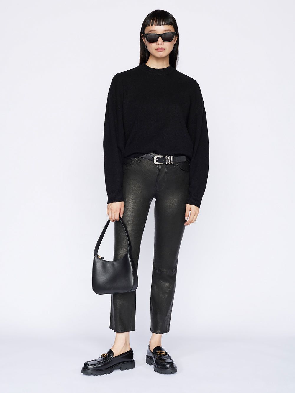 Leather Le High Straight -- Noir sold by Frame Denim product image thumbnail 2