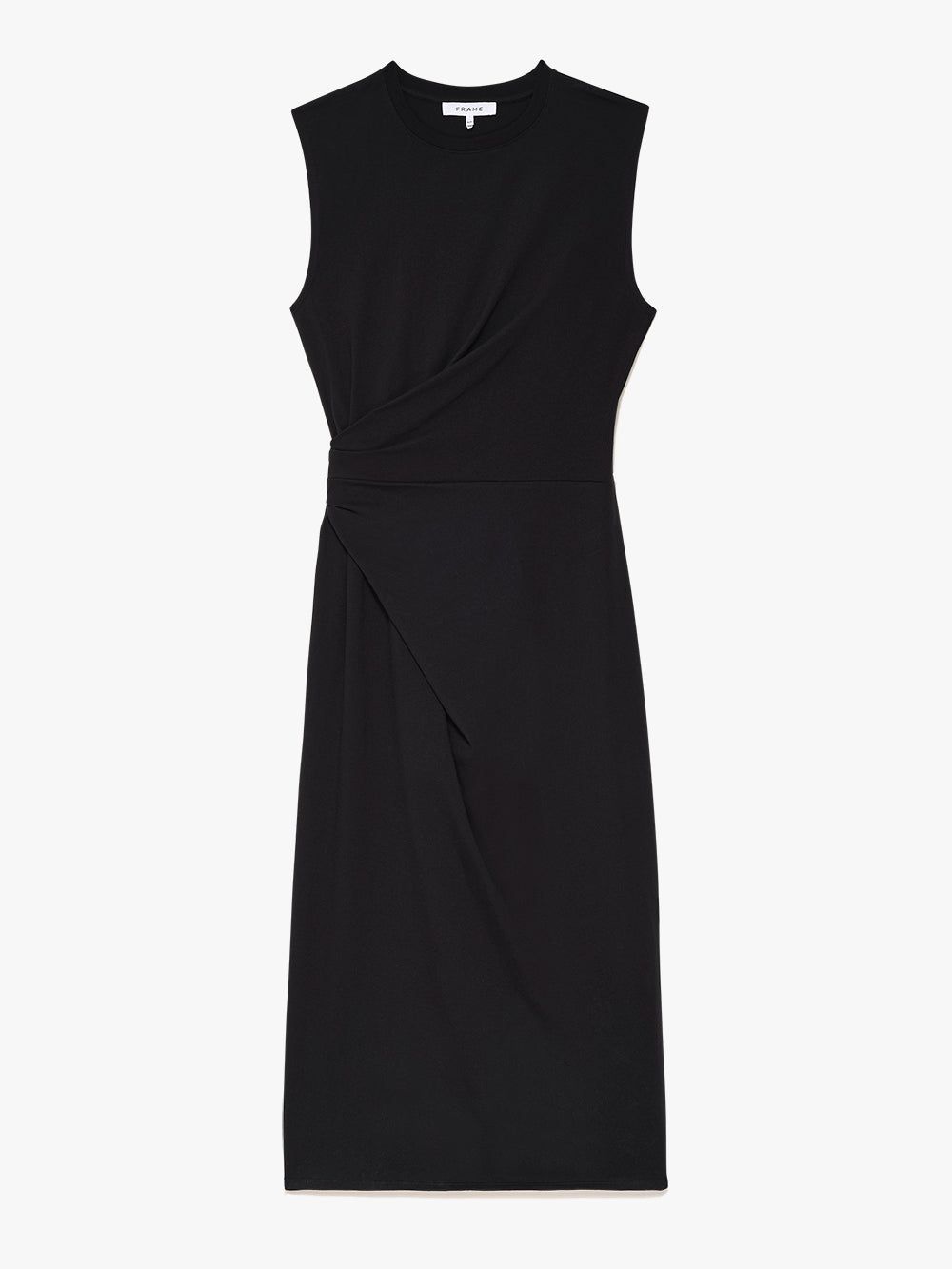 Draped Knit Midi Dress -- Noir sold by Frame Denim