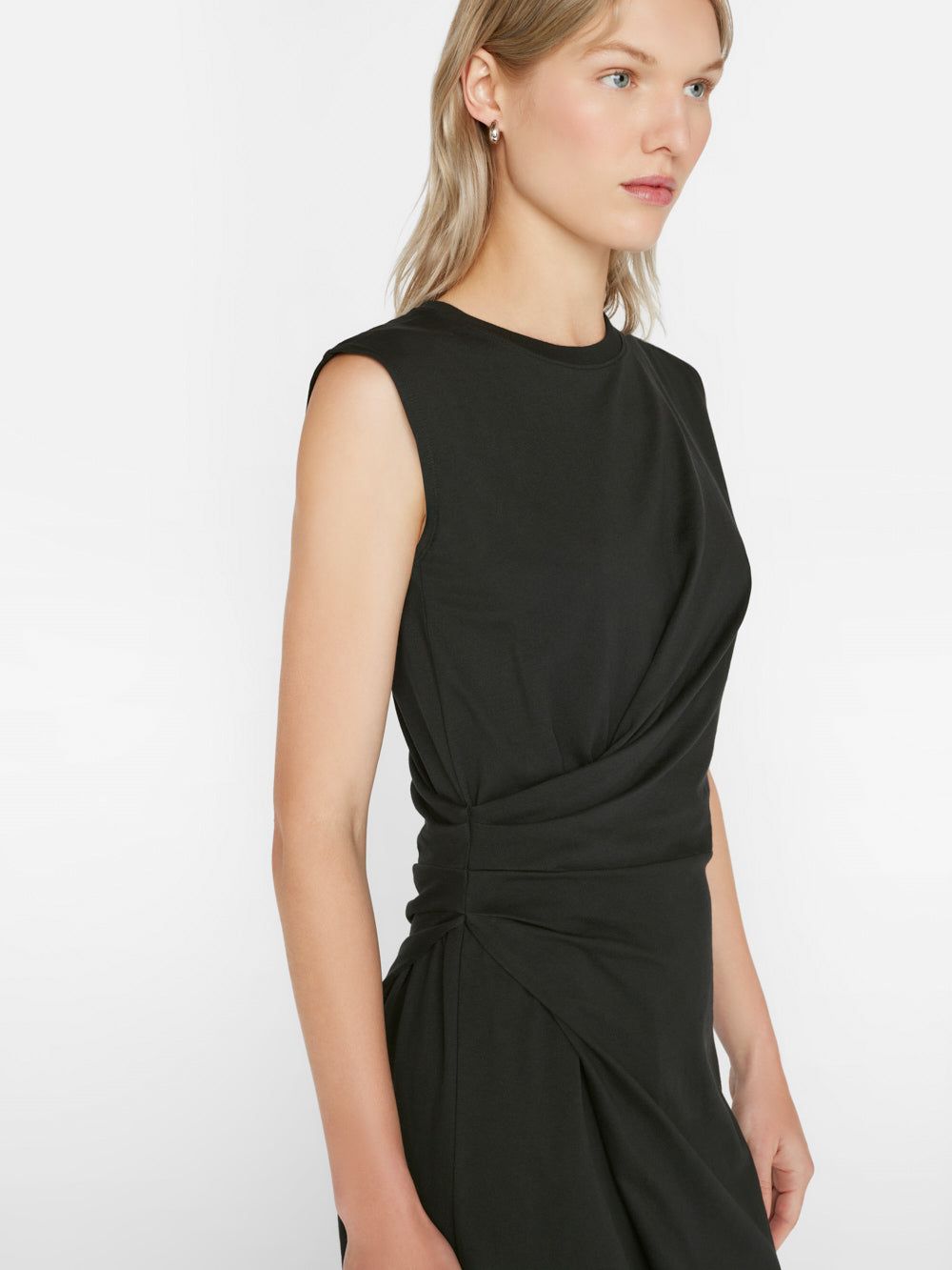 Draped Knit Midi Dress -- Noir sold by Frame Denim product image thumbnail 3