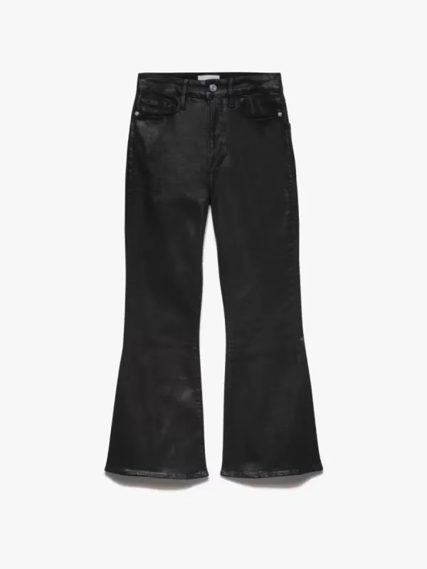Le Crop Flare -- Noir Coated sold by Frame Denim