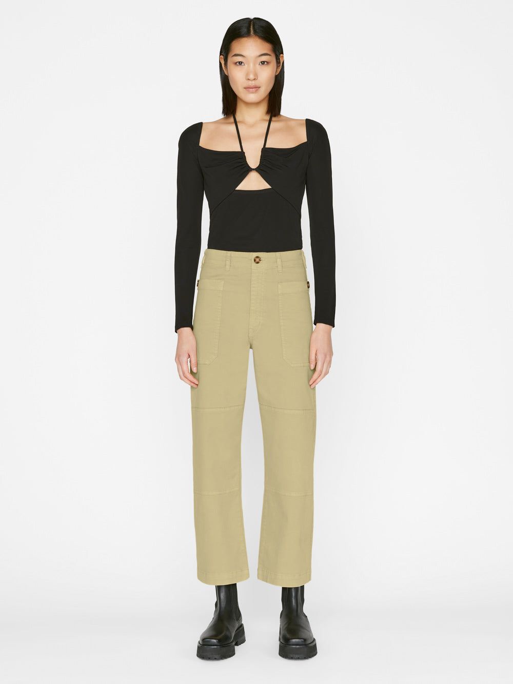 Oversized Pocket Utility Pant -- Washed Tan sold by Frame Denim product image thumbnail 2