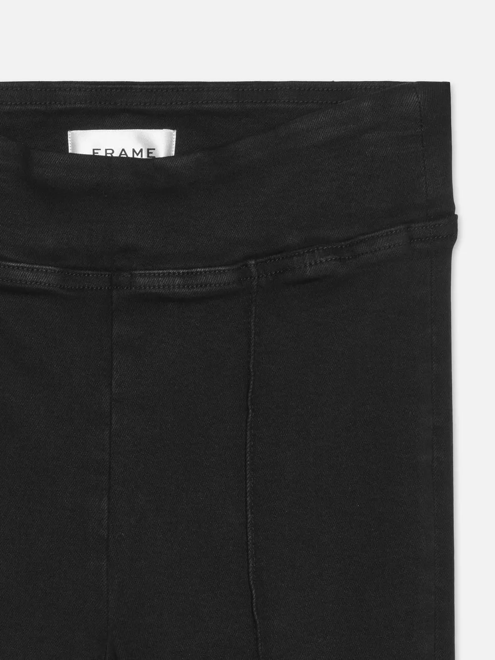 The Jetset Crop Mini Boot Pintuck -- Sheen Noir sold by Frame Denim product image thumbnail 2