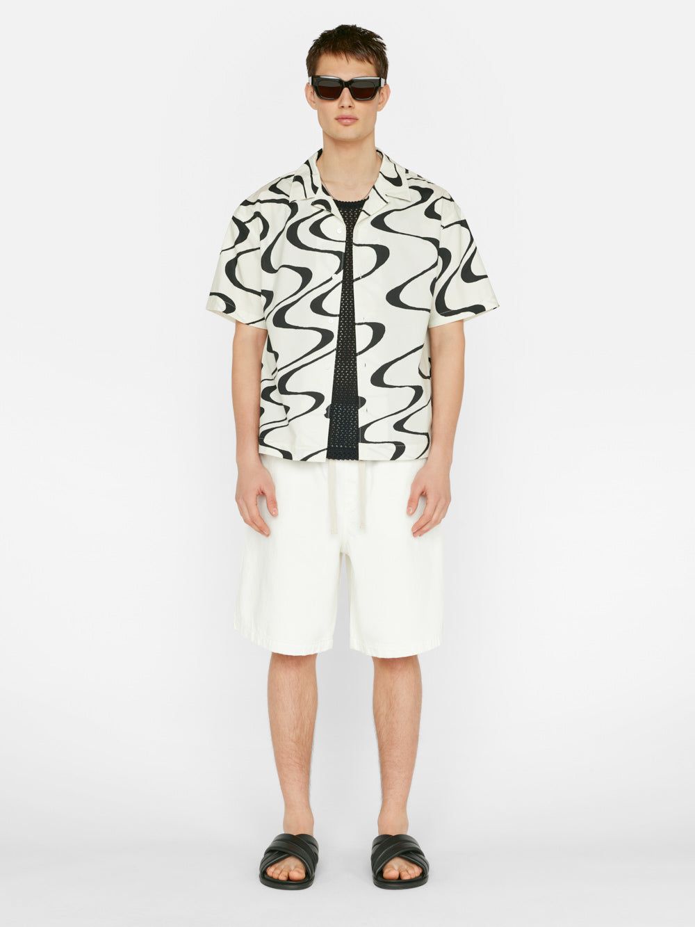 Abstract Wave Graphic Shirt -- Ecru Print sold by Frame Denim product image thumbnail 2