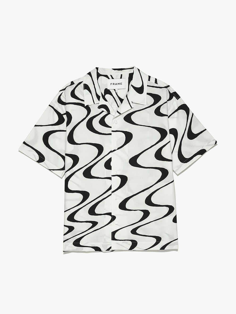 Abstract Wave Graphic Shirt -- Ecru Print sold by Frame Denim