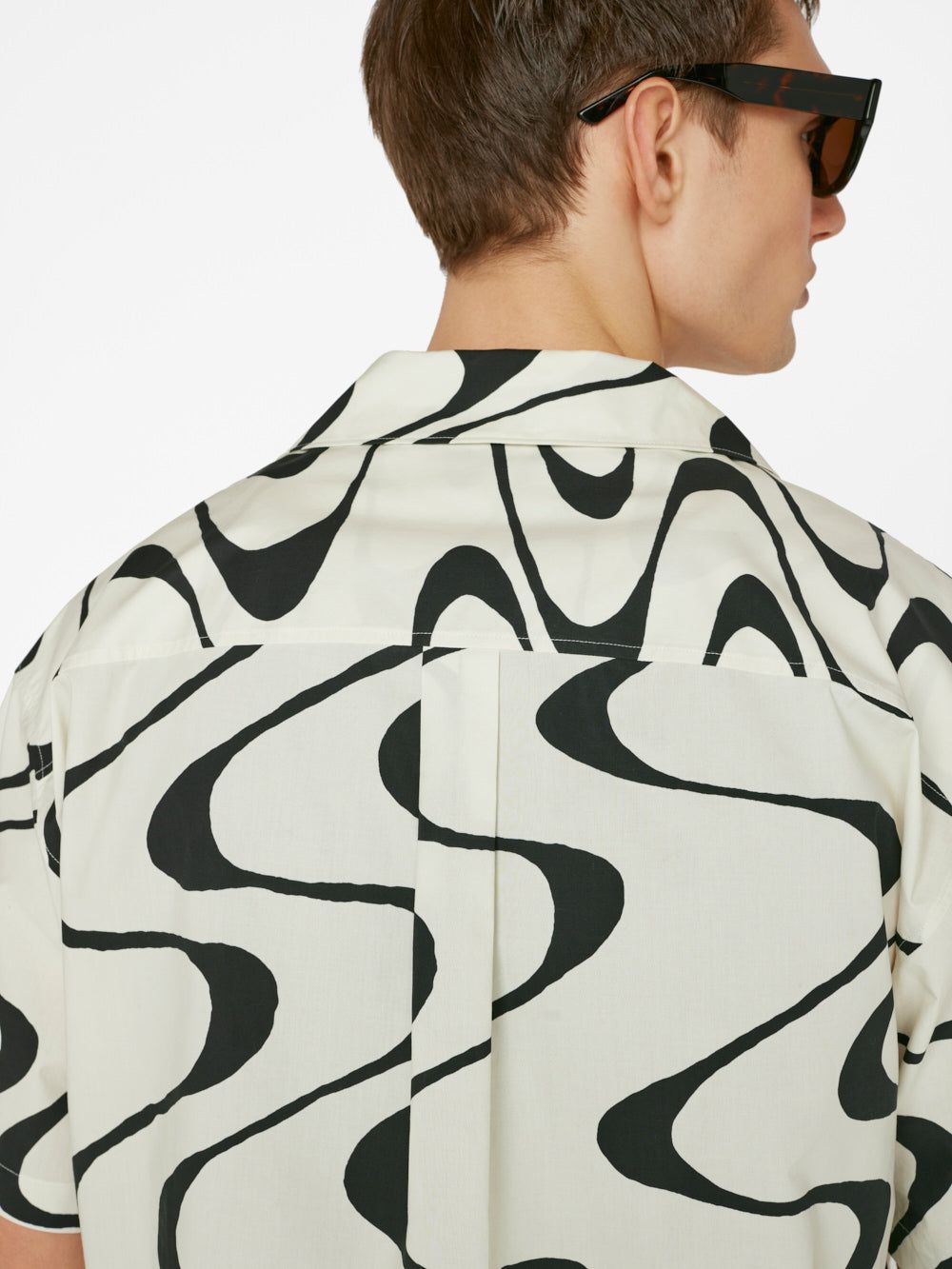 Abstract Wave Graphic Shirt -- Ecru Print sold by Frame Denim product image thumbnail 6