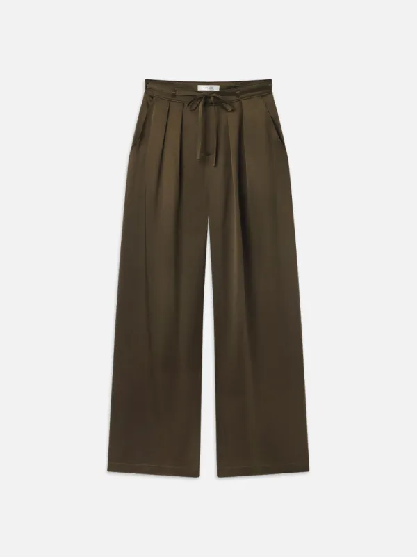 Long Silk Trouser -- Rich Military sold by Frame Denim
