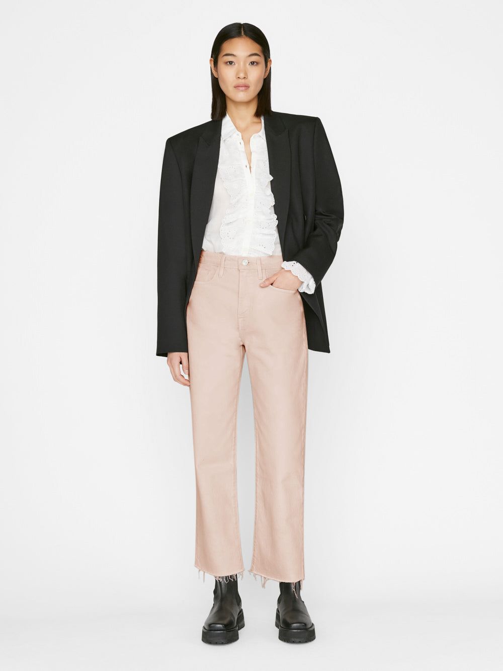 Le Jane Crop -- Stoned Nude Pink sold by Frame Denim product image thumbnail 3