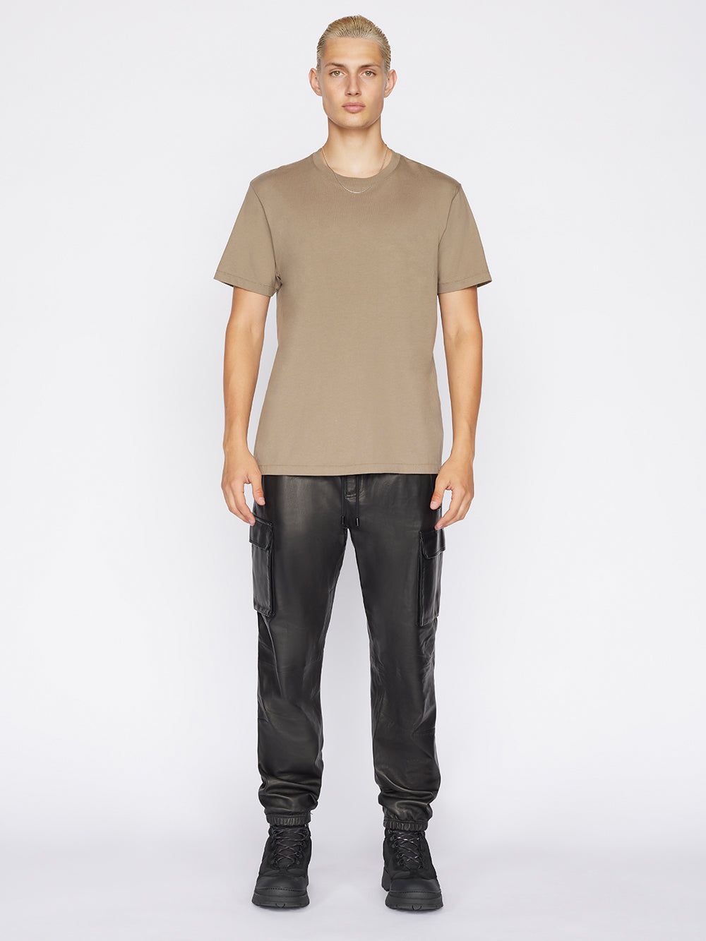 FRAME Logo Tee -- Walnut sold by Frame Denim