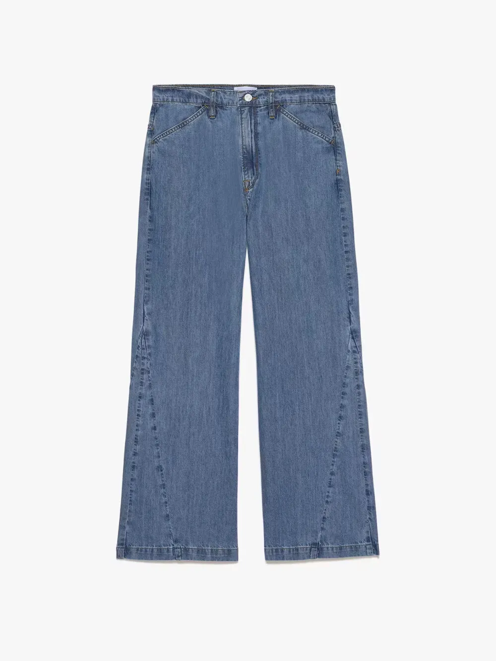Le Baggy Palazzo -- Happy Indigo sold by Frame Denim