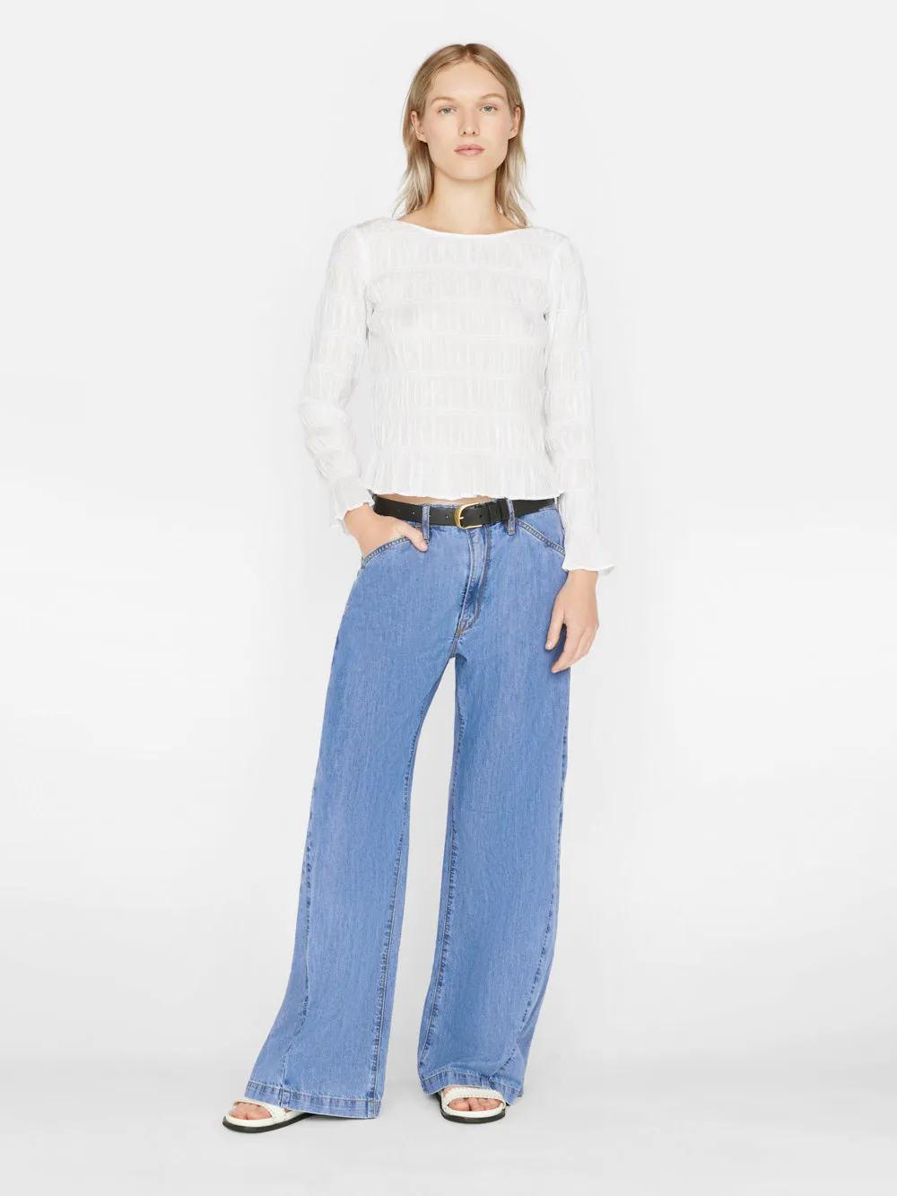 Le Baggy Palazzo -- Happy Indigo sold by Frame Denim product image thumbnail 3