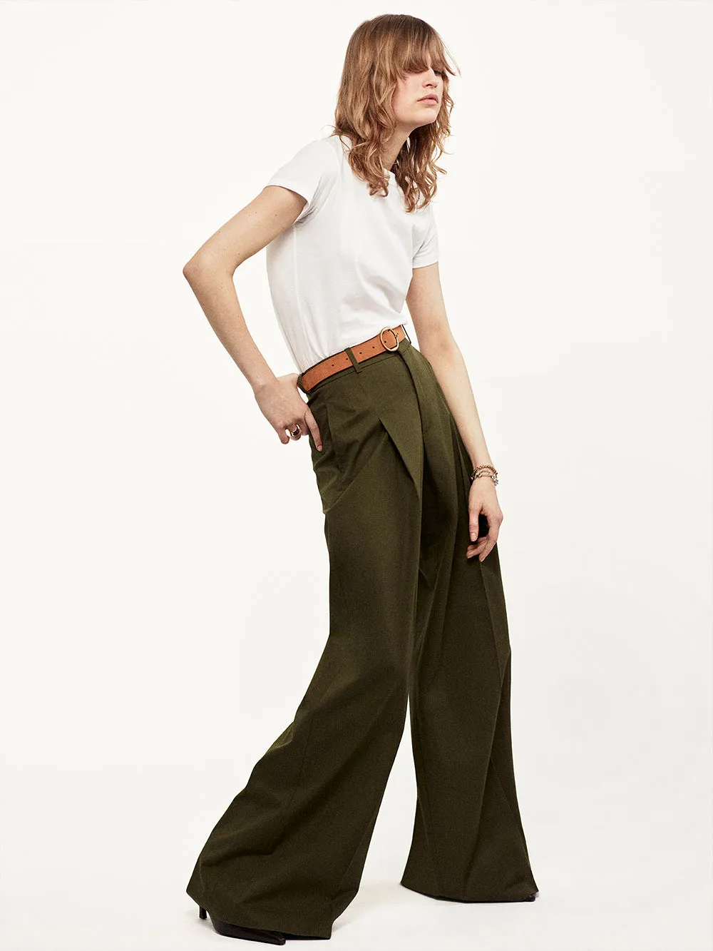 Pleated Wide Leg Pant -- Surplus sold by Frame Denim product image thumbnail 2