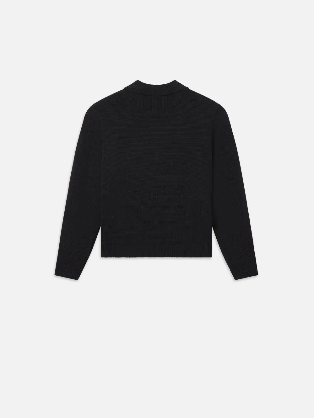 Silk Blend Polo Sweater -- Black sold by Frame Denim product image thumbnail 4