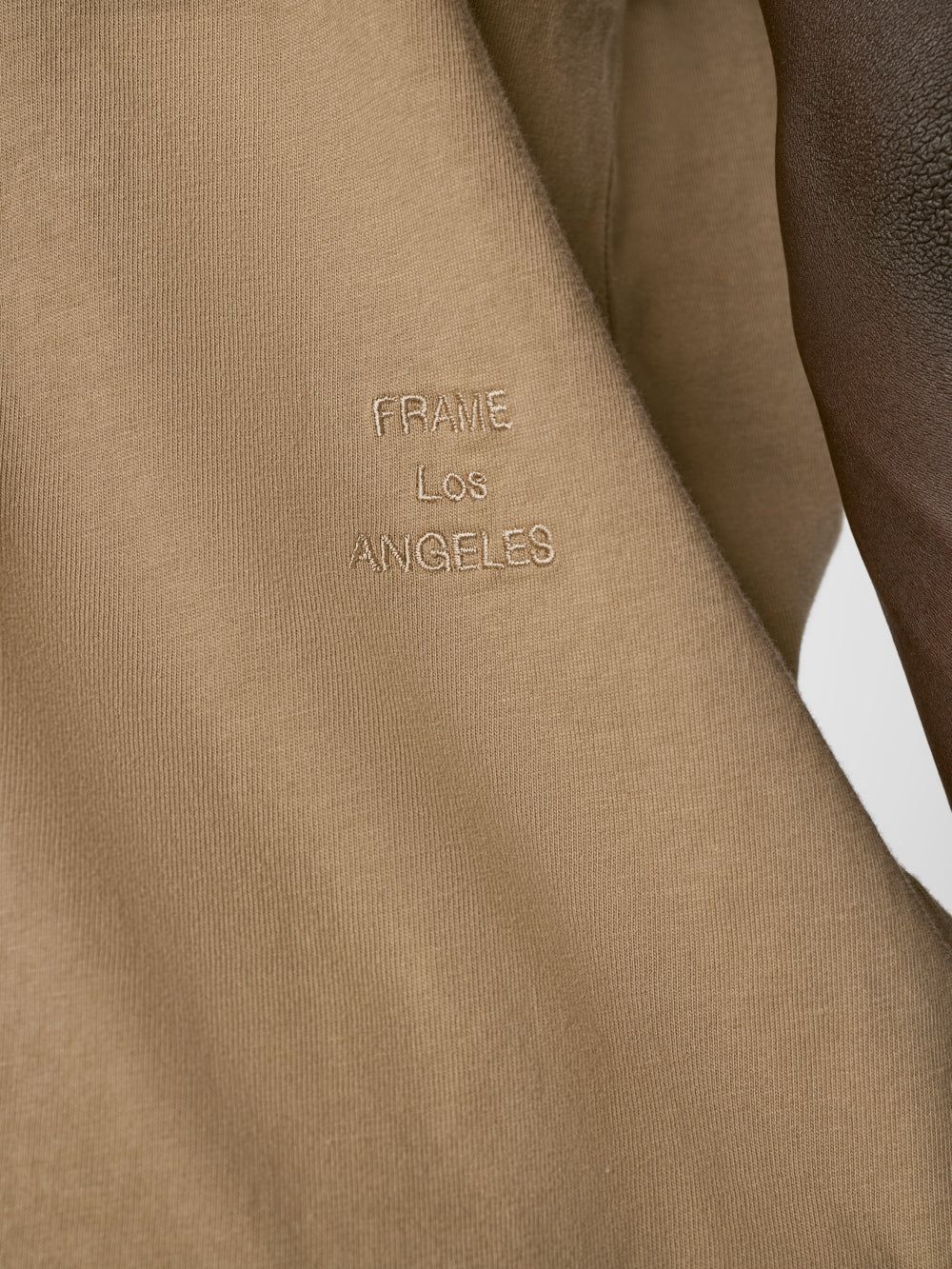 FRAME Logo Tee -- Dark Beige sold by Frame Denim product image thumbnail 4