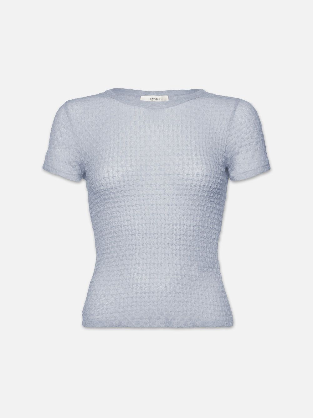 Mesh Lace Baby Tee -- Denim Blue sold by Frame Denim
