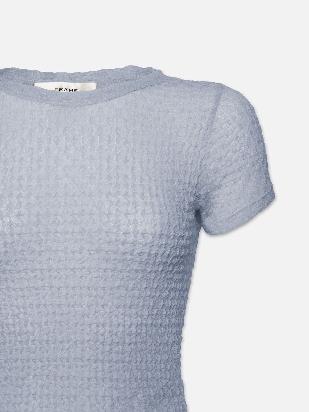 Mesh Lace Baby Tee -- Denim Blue sold by Frame Denim product image thumbnail 2