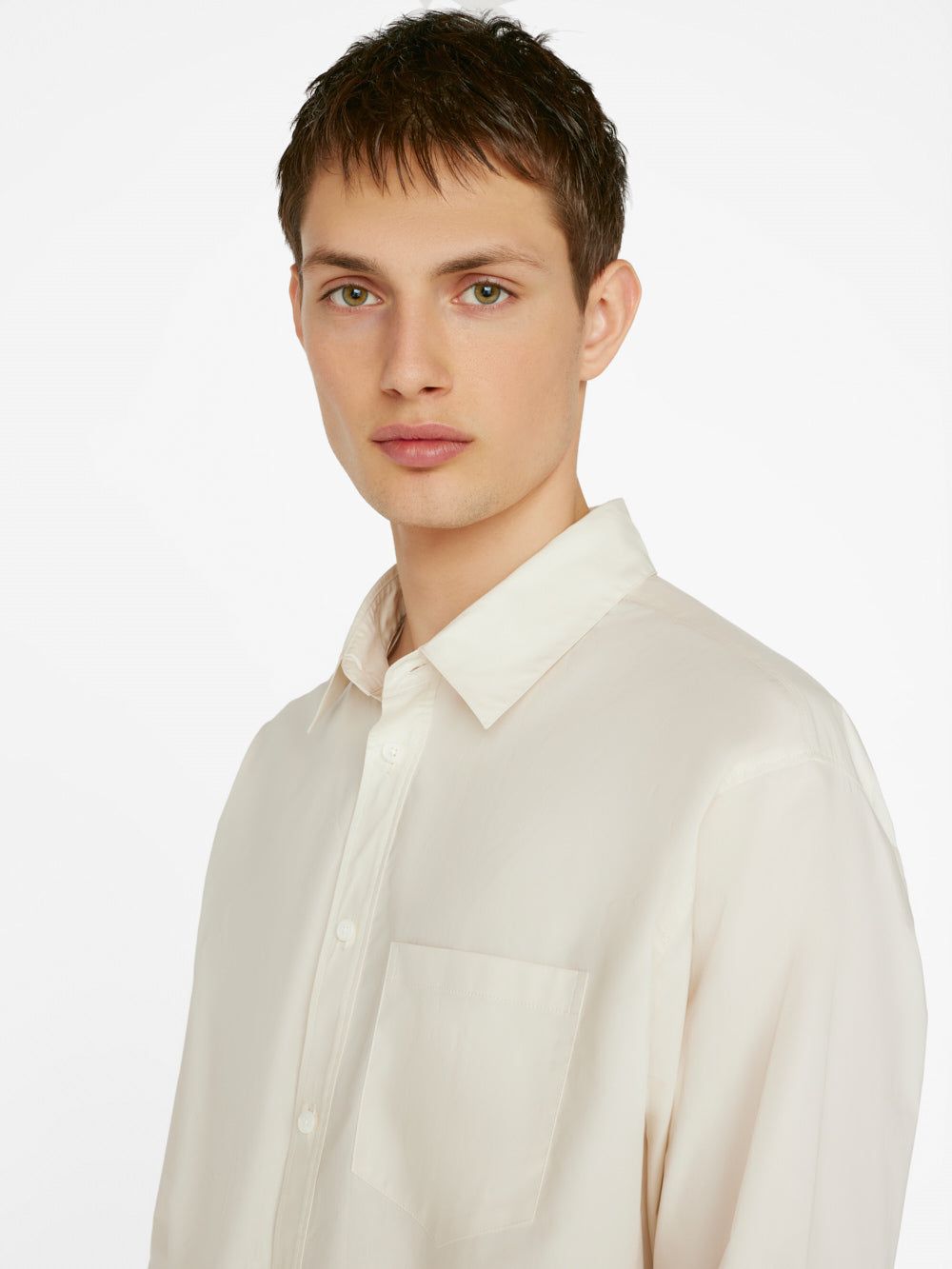 Soft Cotton Long Sleeve Shirt -- White Sand sold by Frame Denim product image thumbnail 9