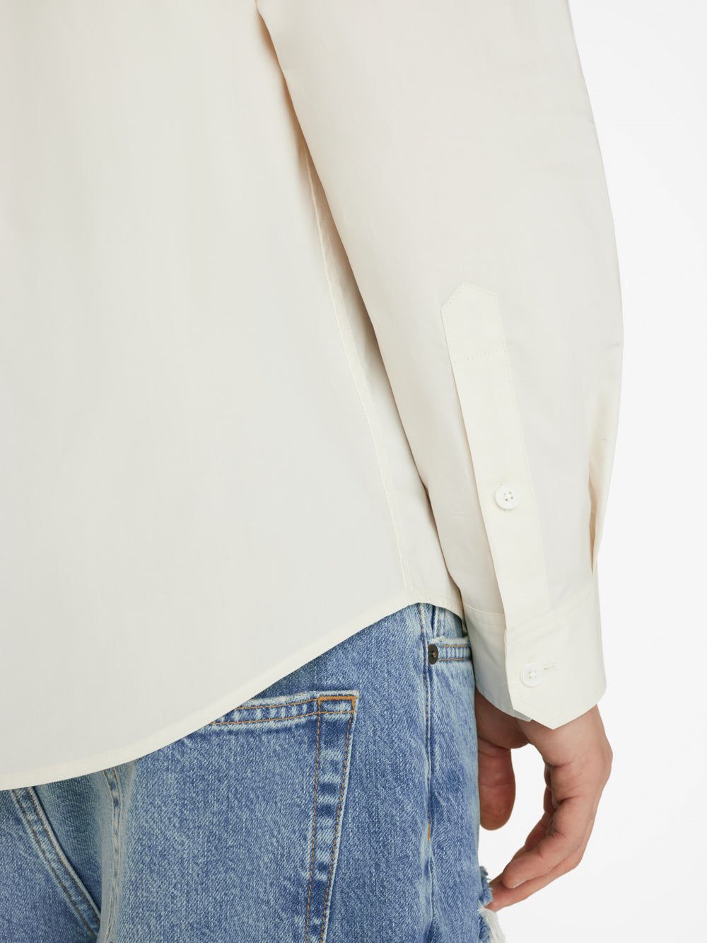 Soft Cotton Long Sleeve Shirt -- White Sand sold by Frame Denim product image thumbnail 6