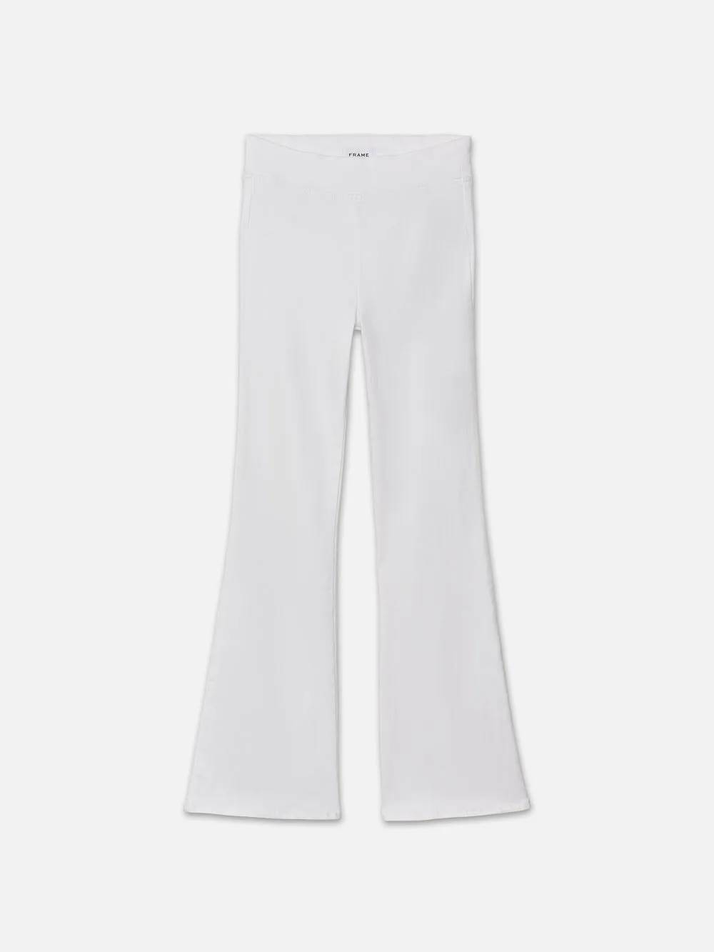 The Jetset Flare -- White sold by Frame Denim