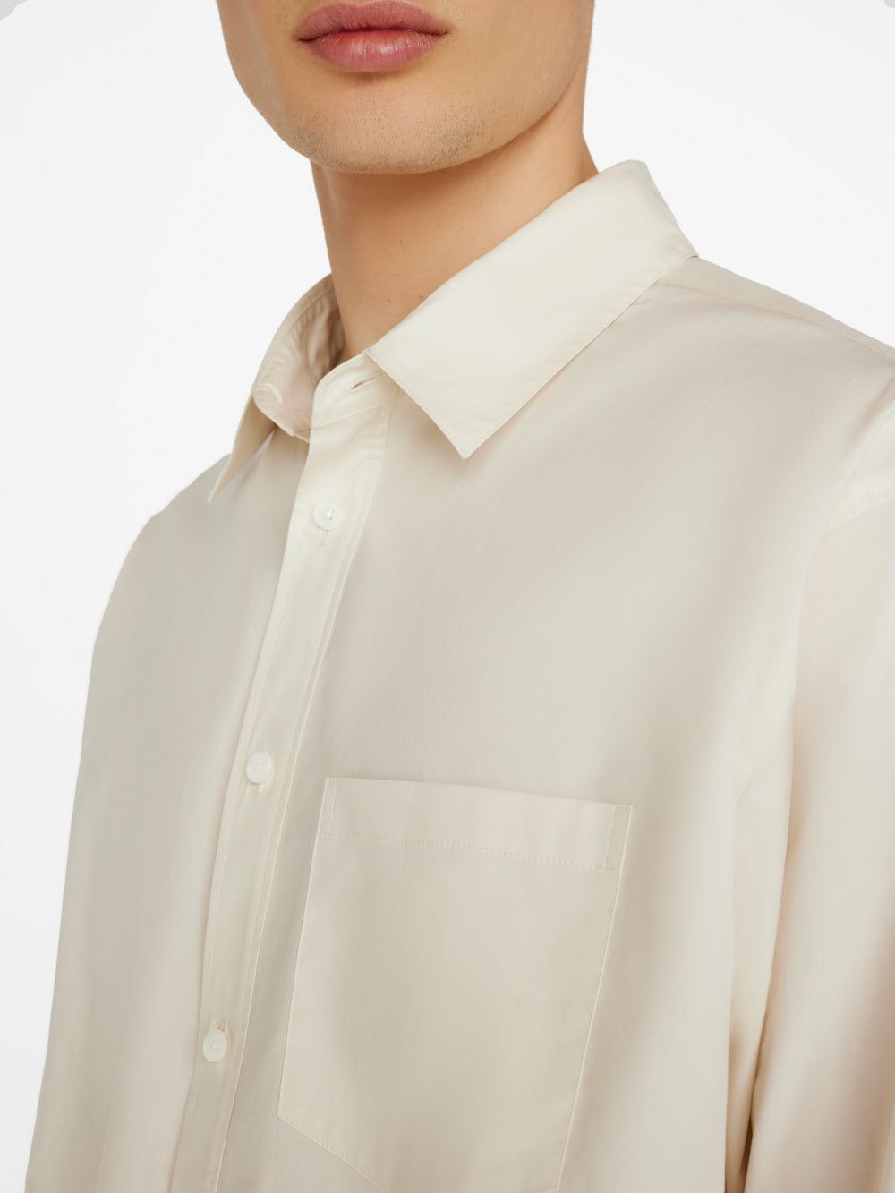 Soft Cotton Long Sleeve Shirt -- White Sand sold by Frame Denim product image thumbnail 4