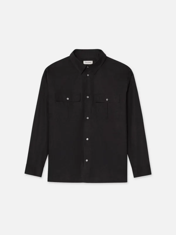 Military Shirt -- Black sold by Frame Denim