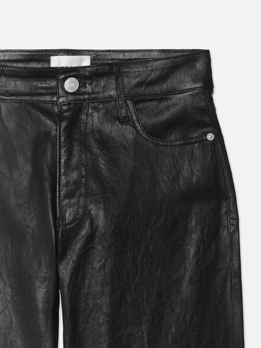 Slim Palazzo Crop Leather Trouser -- Black sold by Frame Denim product image thumbnail 2