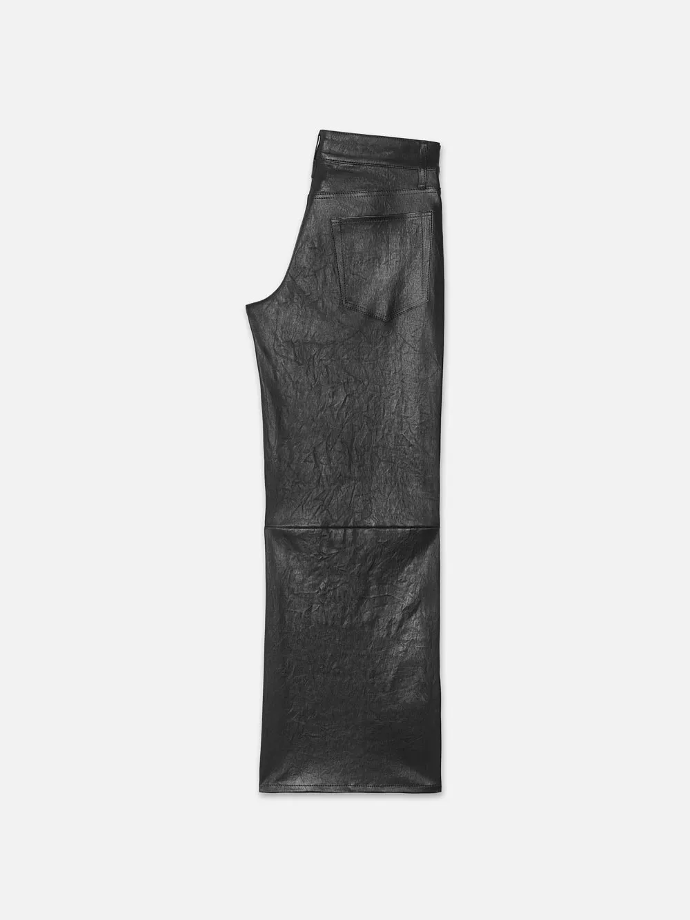 Slim Palazzo Crop Leather Trouser -- Black sold by Frame Denim product image thumbnail 3
