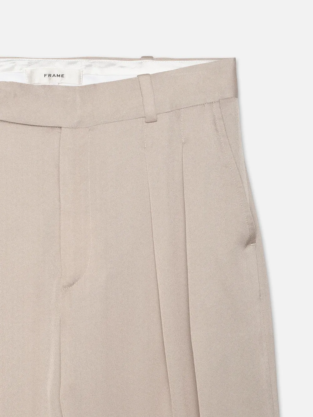 Pleated Mid Rise Trouser -- Light Beige sold by Frame Denim product image thumbnail 2