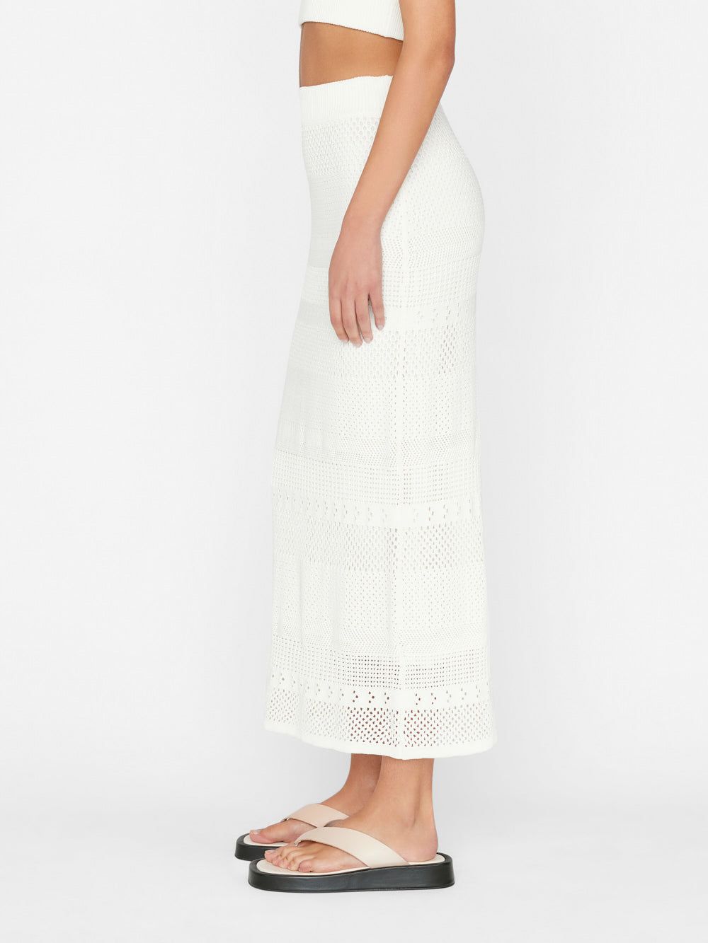 Crochet Pencil Skirt -- Off White sold by Frame Denim product image thumbnail 5