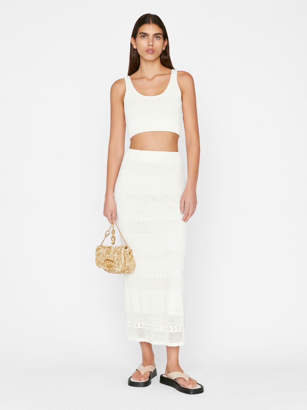Crochet Pencil Skirt -- Off White sold by Frame Denim product image thumbnail 2