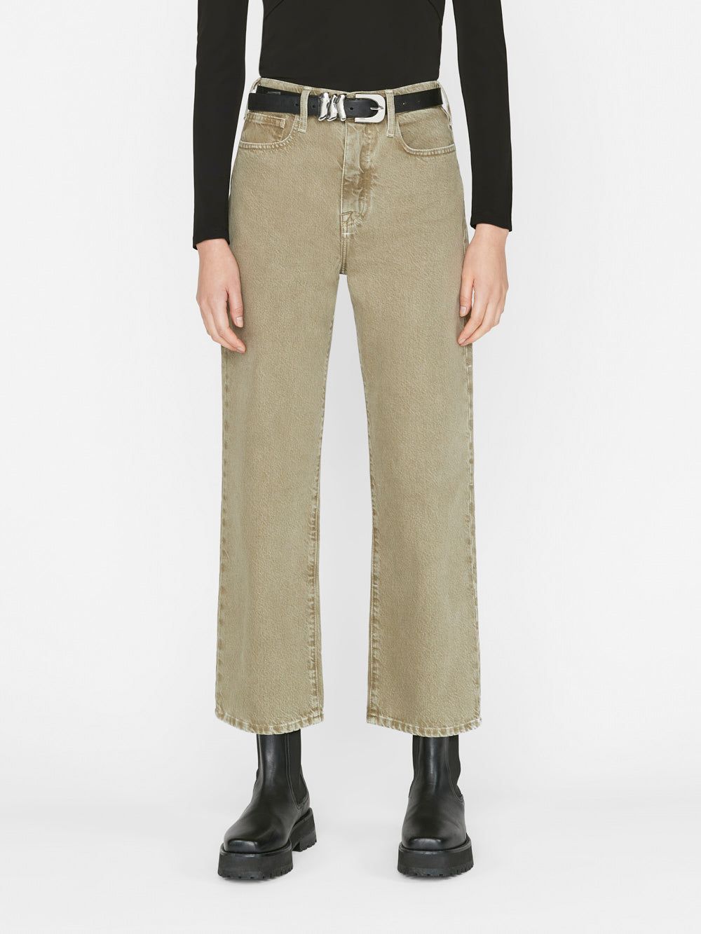 Le Jane Crop -- Stoned Moss sold by Frame Denim product image thumbnail 2